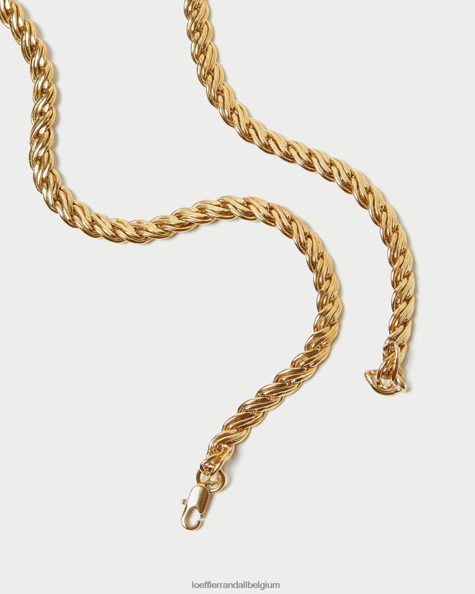 accessoires Loeffler Randall collier chaîne à cadenas allegra or femmes 04V42L409