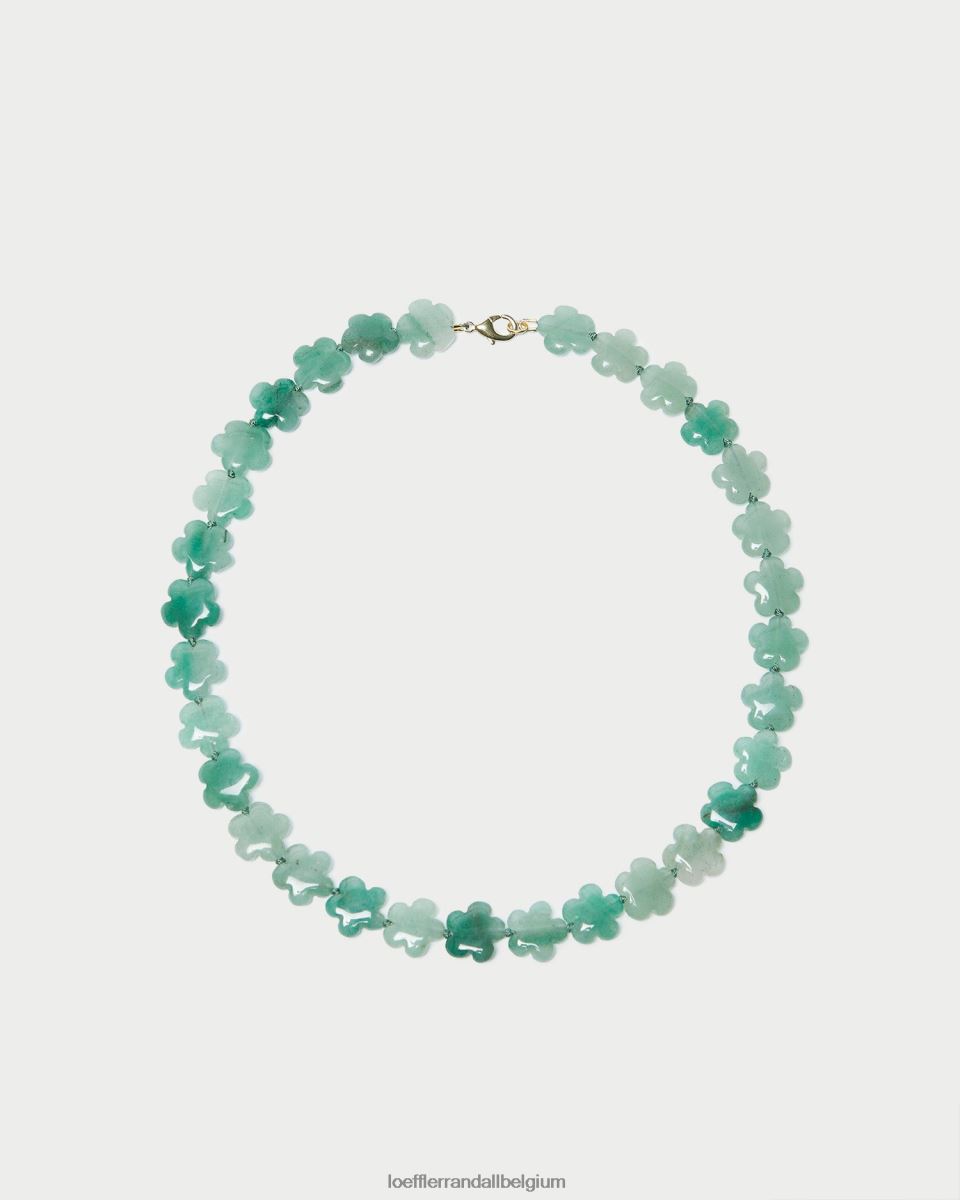 accessoires Loeffler Randall collier de perles florales mina sage femmes 04V42L412