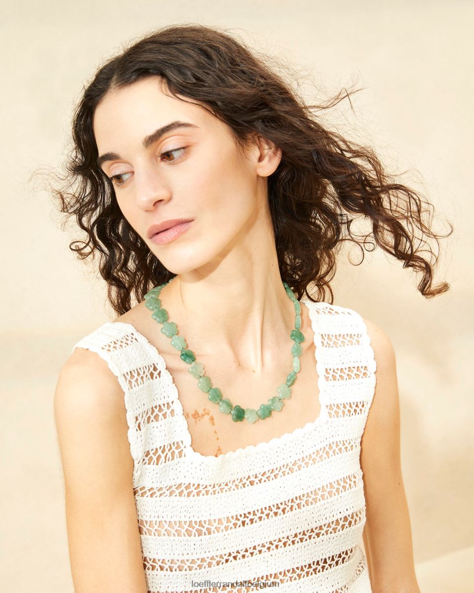 accessoires Loeffler Randall collier de perles florales mina sage femmes 04V42L412