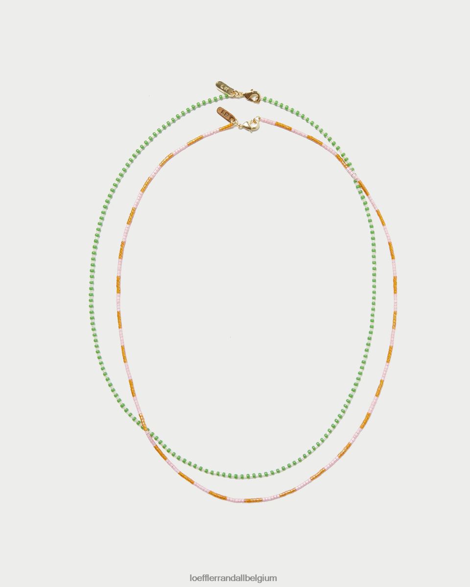 accessoires Loeffler Randall ensemble de colliers de perles soo multicolore brillant femmes 04V42L408