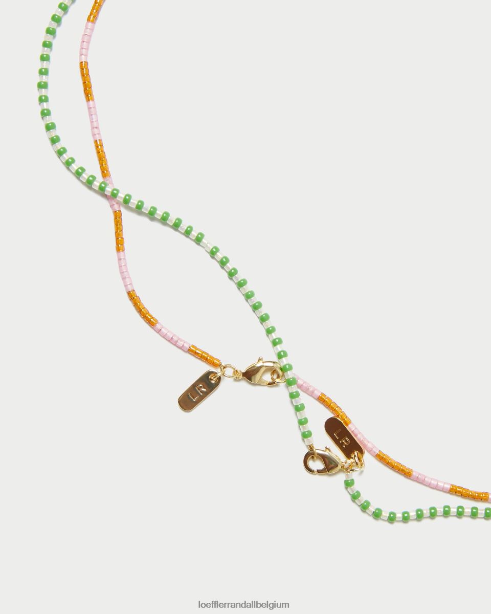 accessoires Loeffler Randall ensemble de colliers de perles soo multicolore brillant femmes 04V42L408