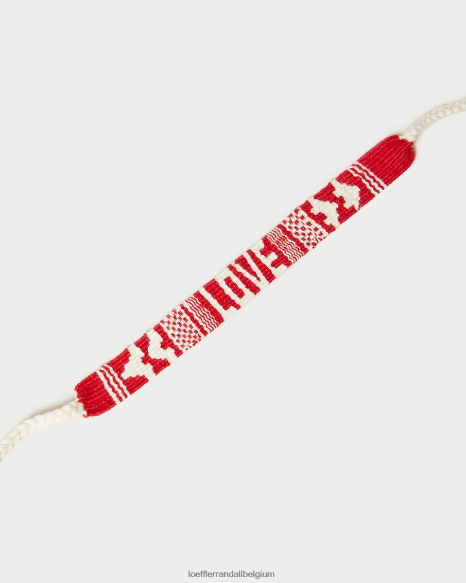 accessoires Loeffler Randall j'aime les bracelets xoxo rouge/rose femmes 04V42L406
