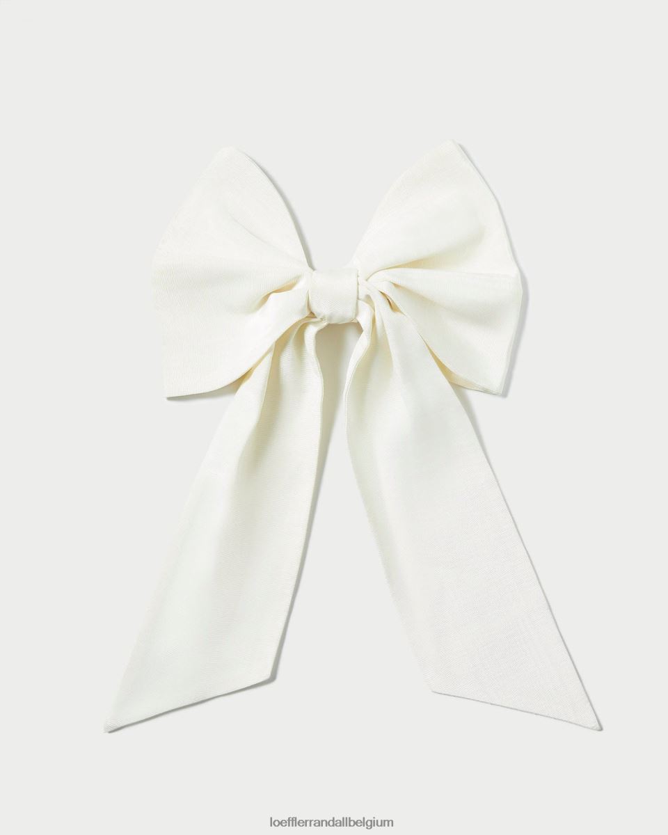 accessoires Loeffler Randall arc de cheveux surdimensionné cherie crème femmes 04V42L160