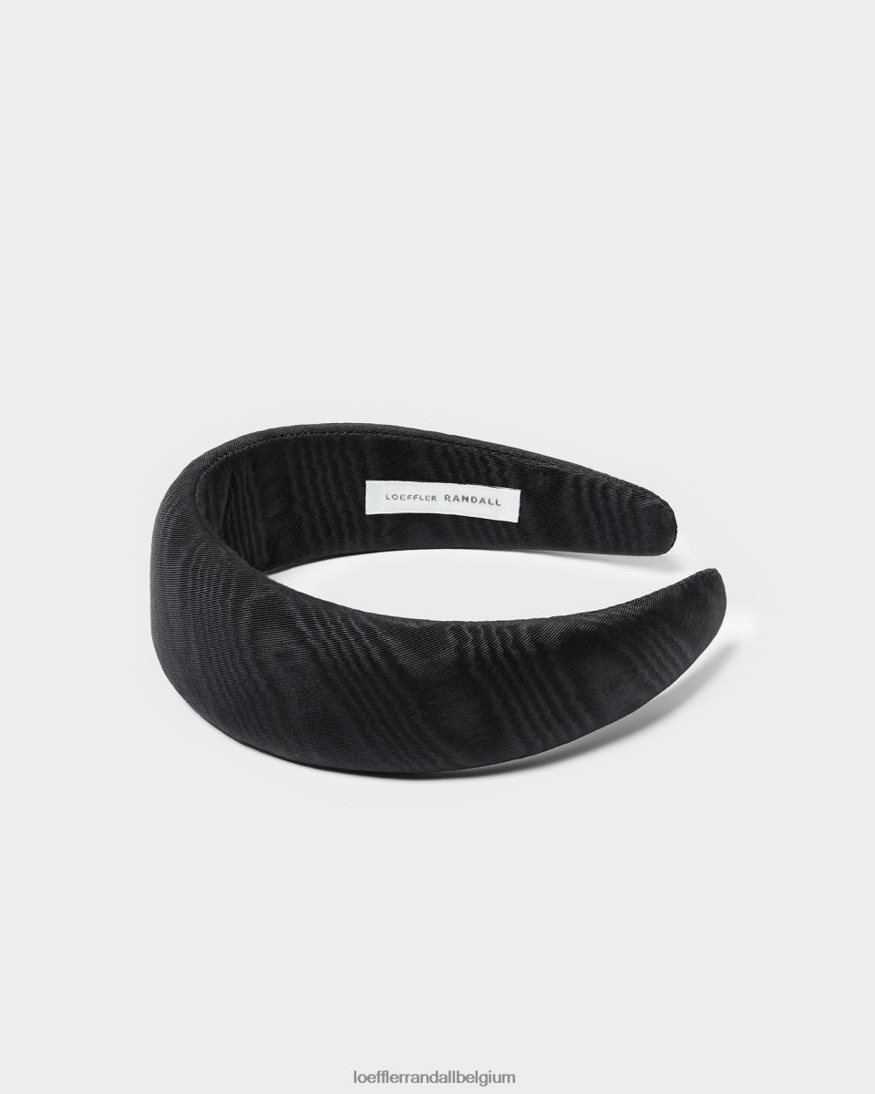 accessoires Loeffler Randall bandeau bellamy moiré noir femmes 04V42L148