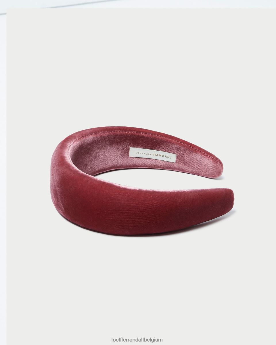 accessoires Loeffler Randall bandeau en velours bellamy thé rose femmes 04V42L152