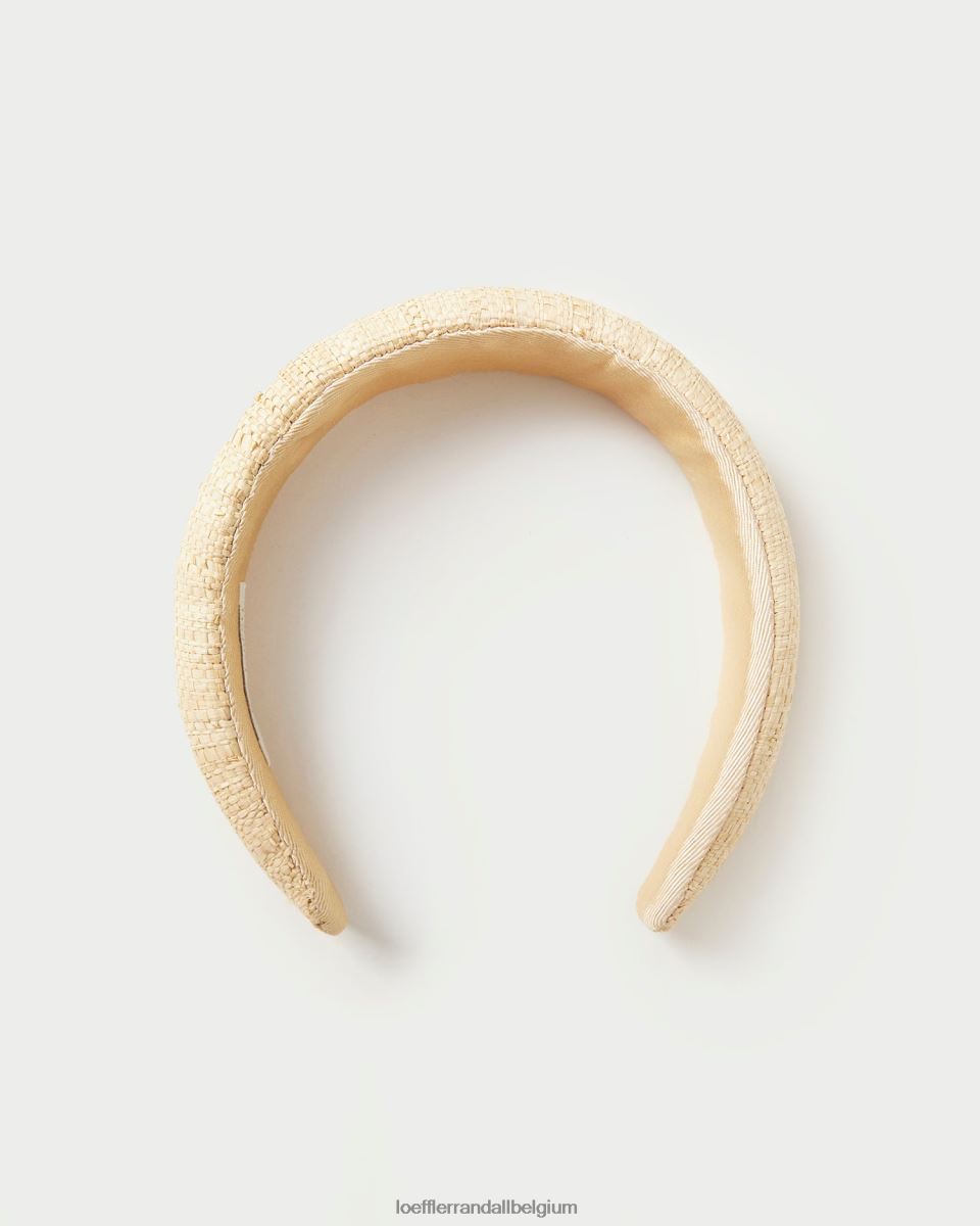 accessoires Loeffler Randall bandeau gonflé bellamy naturel femmes 04V42L144