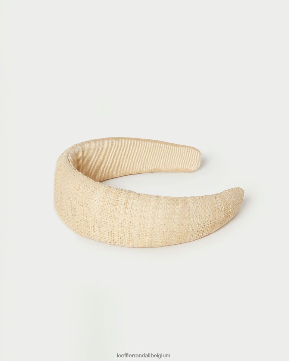 accessoires Loeffler Randall bandeau gonflé bellamy naturel femmes 04V42L144