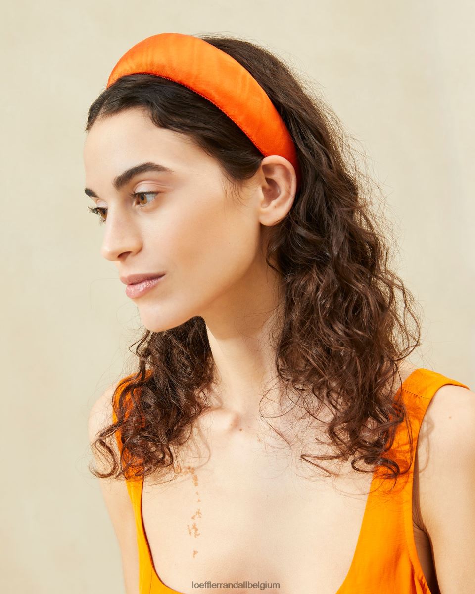 accessoires Loeffler Randall bandeau moiré bellamy Tangerine femmes 04V42L159