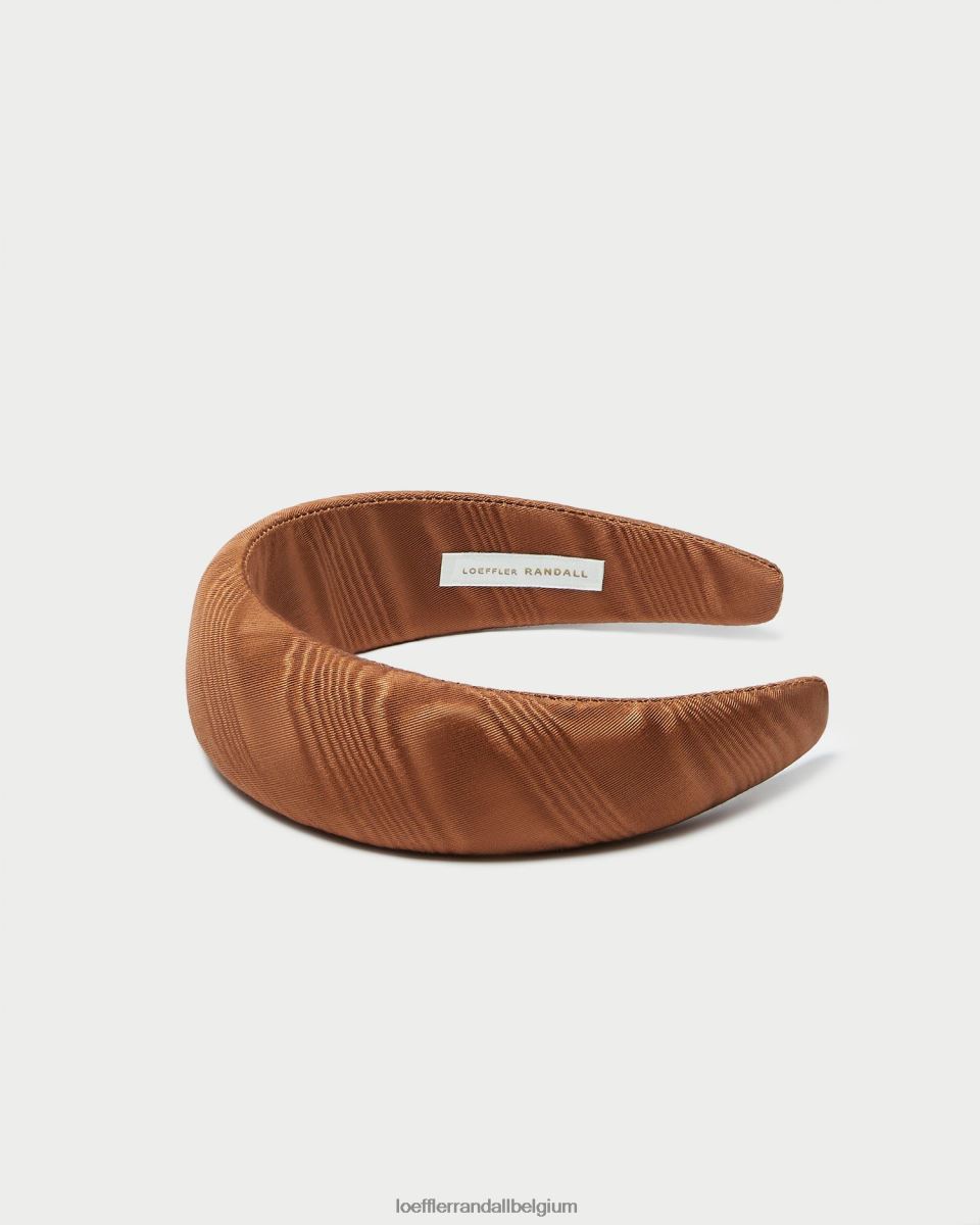 accessoires Loeffler Randall bandeau moiré bellamy noix de muscade femmes 04V42L153