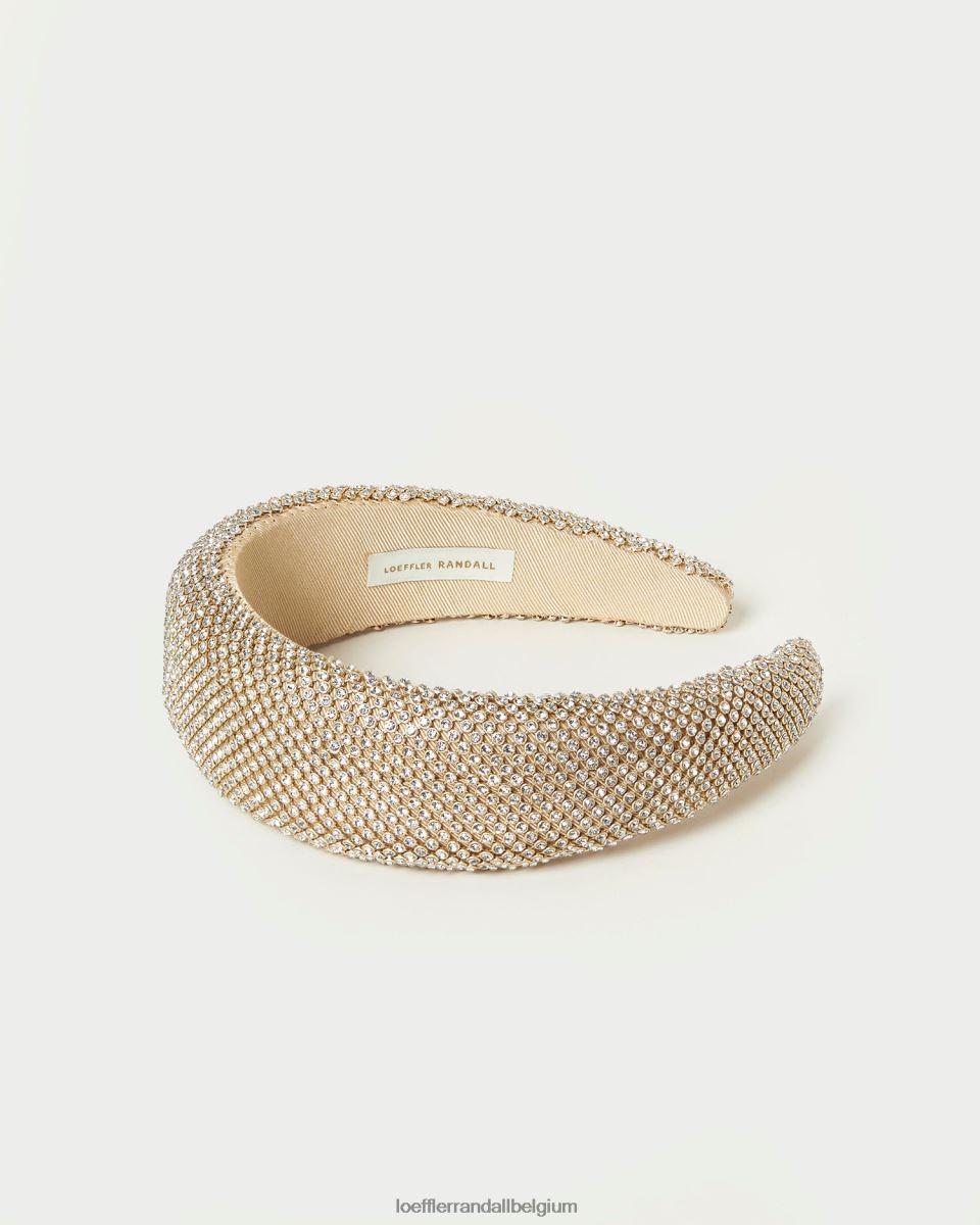 accessoires Loeffler Randall bandeau à strass bellamy or femmes 04V42L141