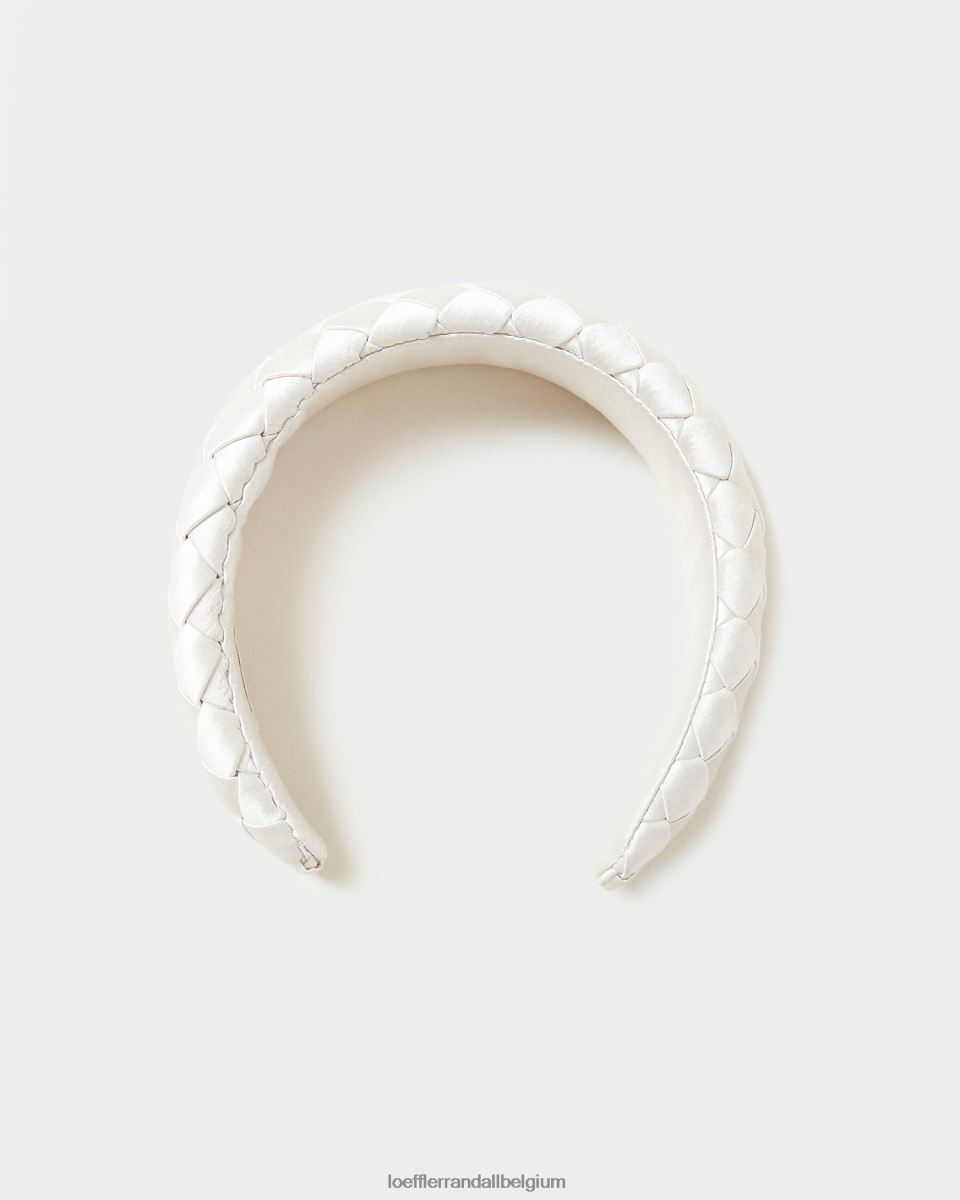 accessoires Loeffler Randall bandeau tissé toujours gonflé crème femmes 04V42L146