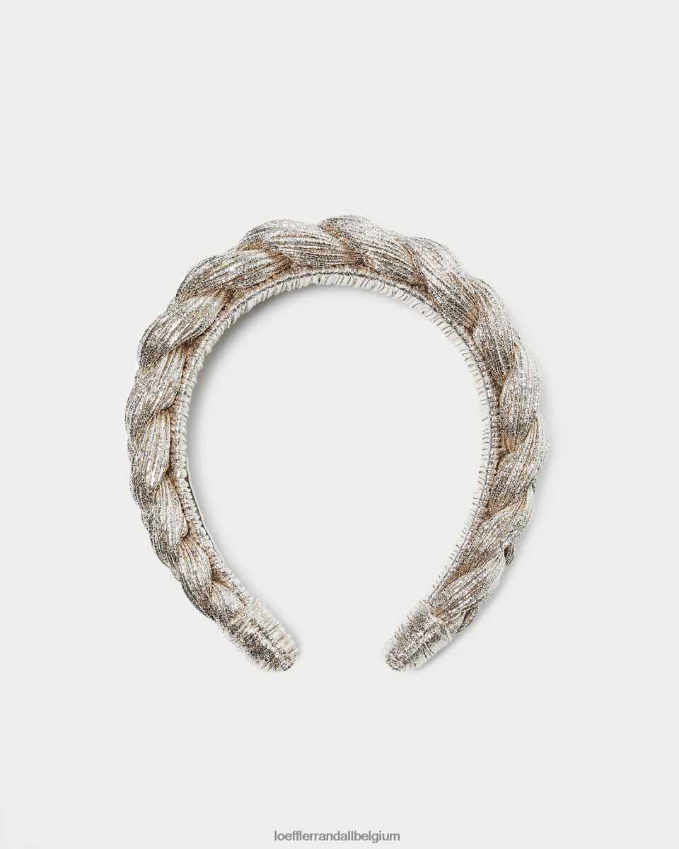 accessoires Loeffler Randall bandeau tressé lilas Champagne femmes 04V42L164