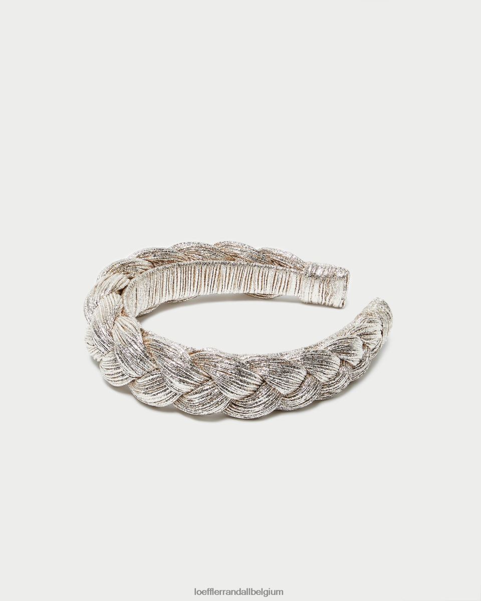 accessoires Loeffler Randall bandeau tressé lilas Champagne femmes 04V42L164
