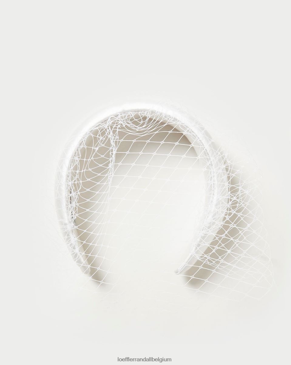 accessoires Loeffler Randall bandeau voilé Adora crème femmes 04V42L149