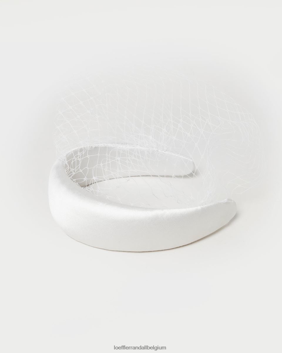 accessoires Loeffler Randall bandeau voilé Adora crème femmes 04V42L149