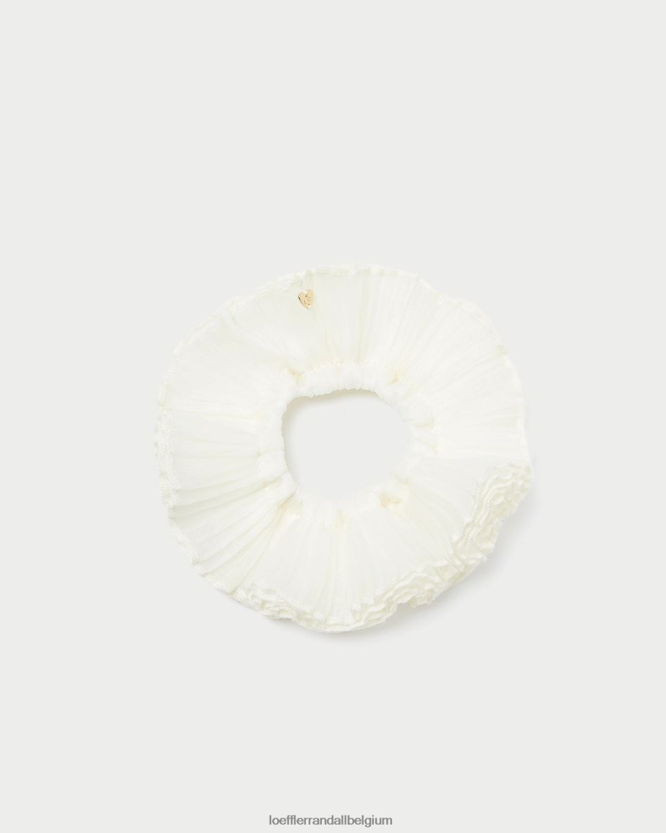 accessoires Loeffler Randall chouchou superposé plissé Emmy perle femmes 04V42L161