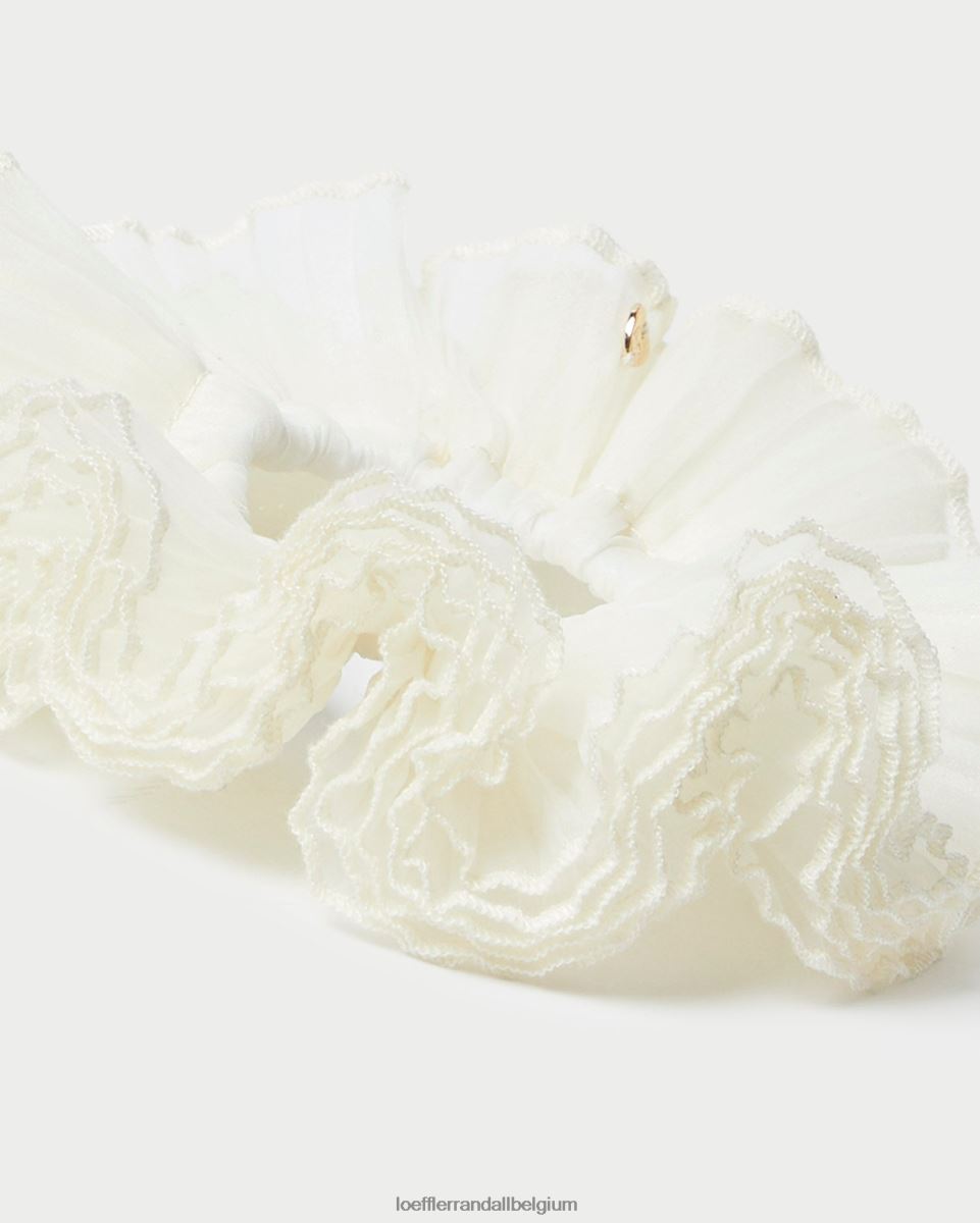 accessoires Loeffler Randall chouchou superposé plissé Emmy perle femmes 04V42L161