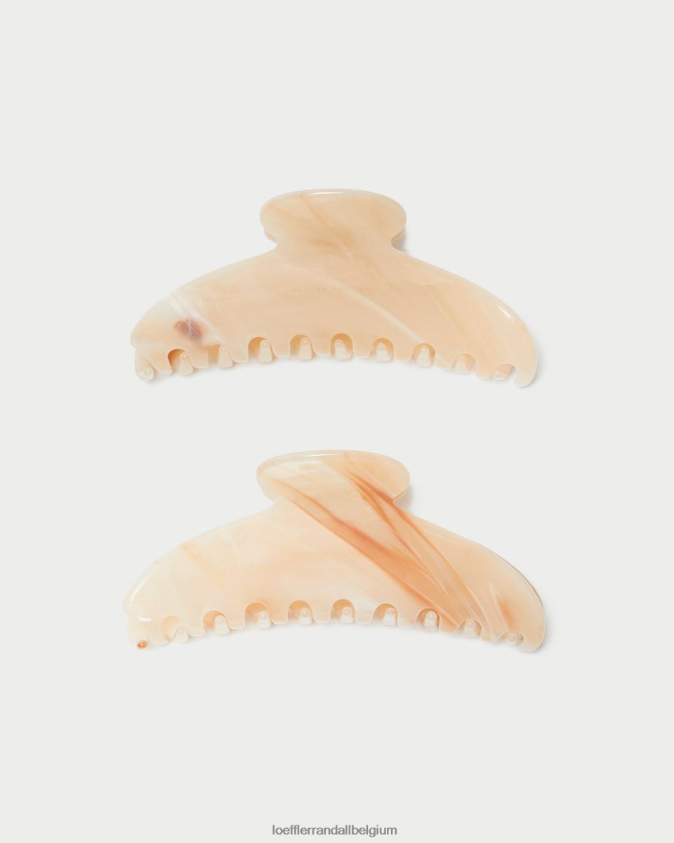 accessoires Loeffler Randall griffe de cheveux Koda marbre beige femmes 04V42L157