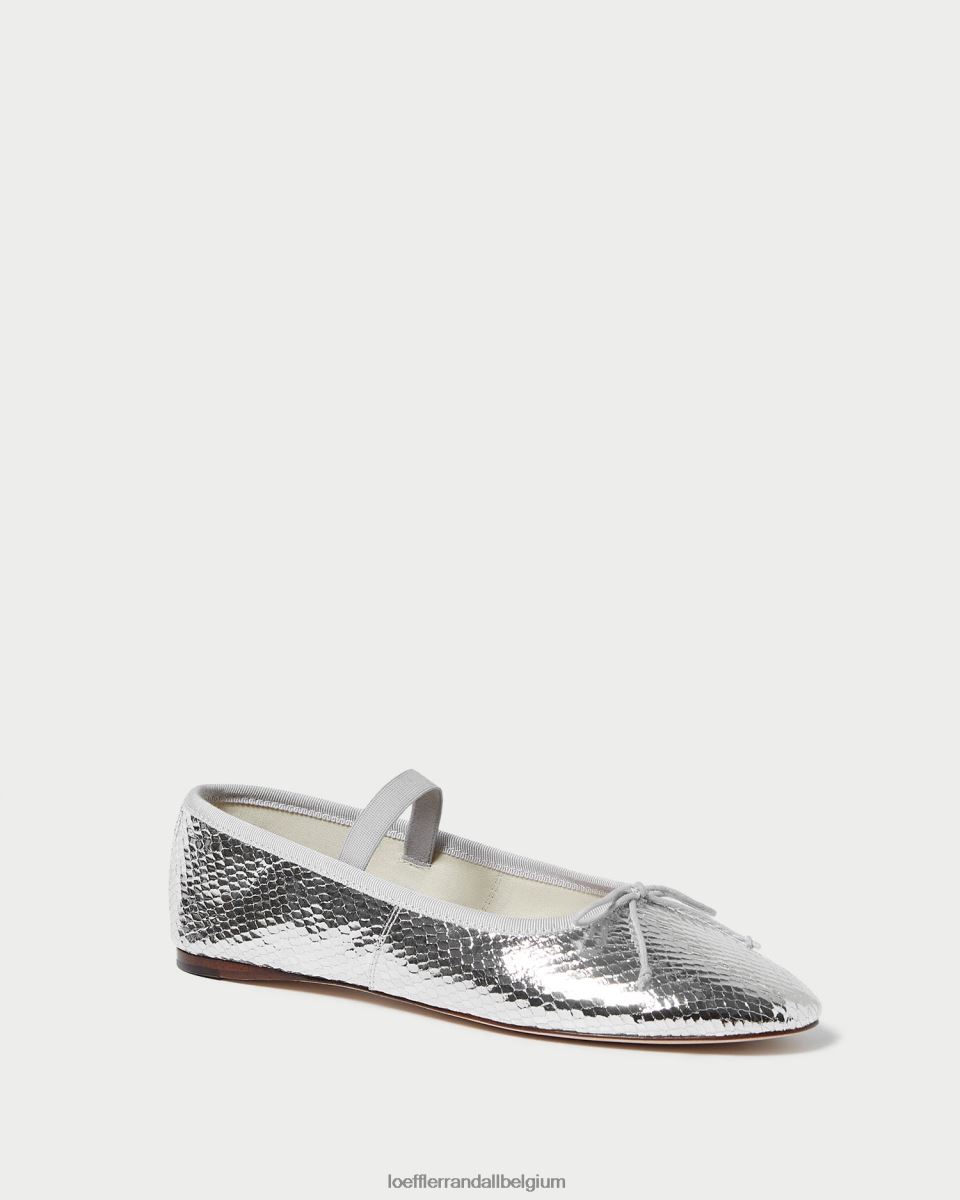 chaussures Loeffler Randall ballerines Léonie argent femmes 04V42L309