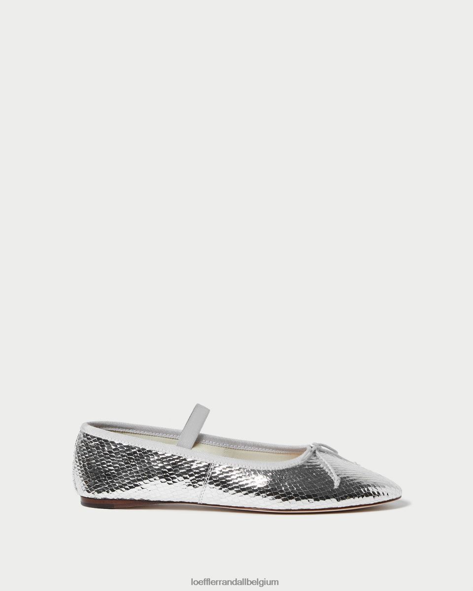 chaussures Loeffler Randall ballerines Léonie argent femmes 04V42L309