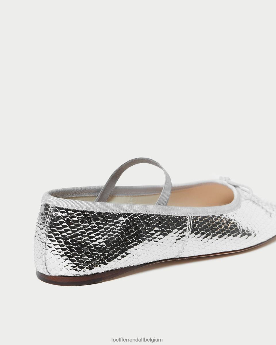 chaussures Loeffler Randall ballerines Léonie argent femmes 04V42L309