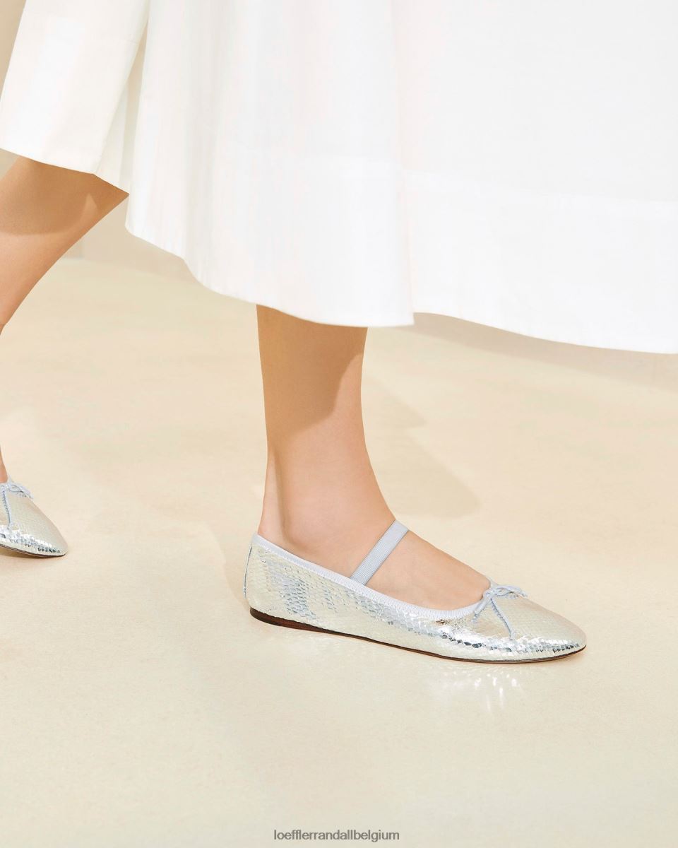 chaussures Loeffler Randall ballerines Léonie argent femmes 04V42L309