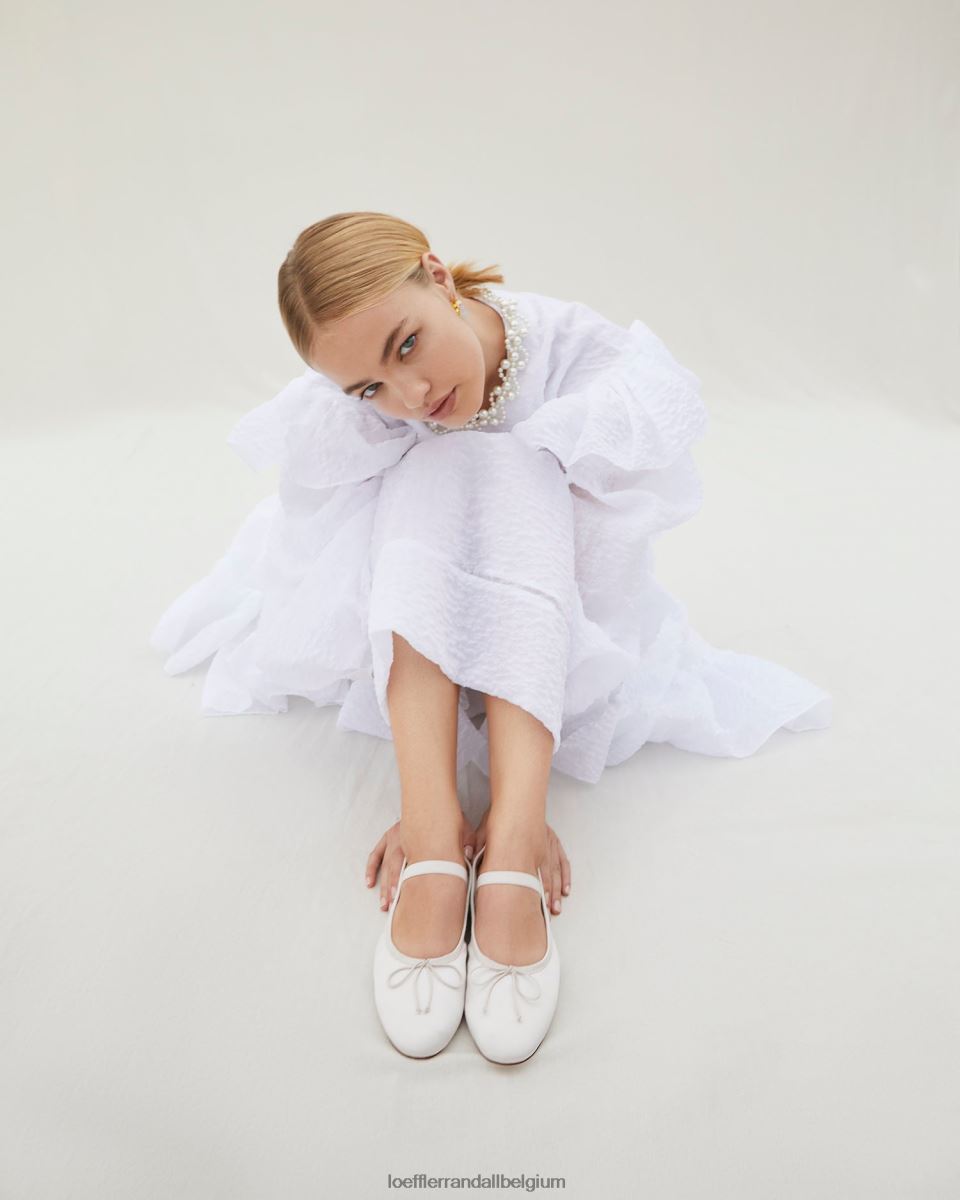 chaussures Loeffler Randall ballerines Léonie crème femmes 04V42L300
