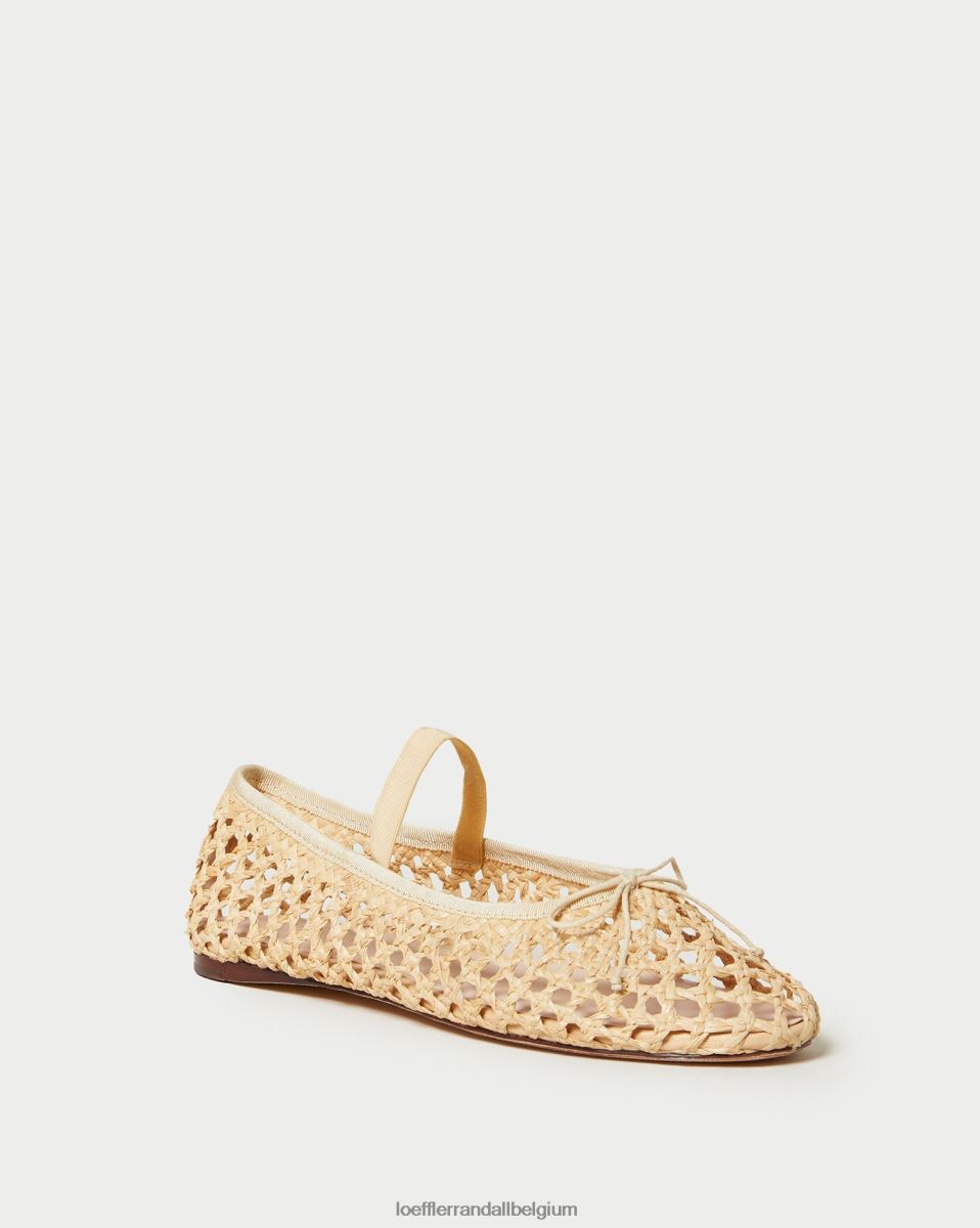 chaussures Loeffler Randall ballerines Léonie crochet naturel femmes 04V42L308