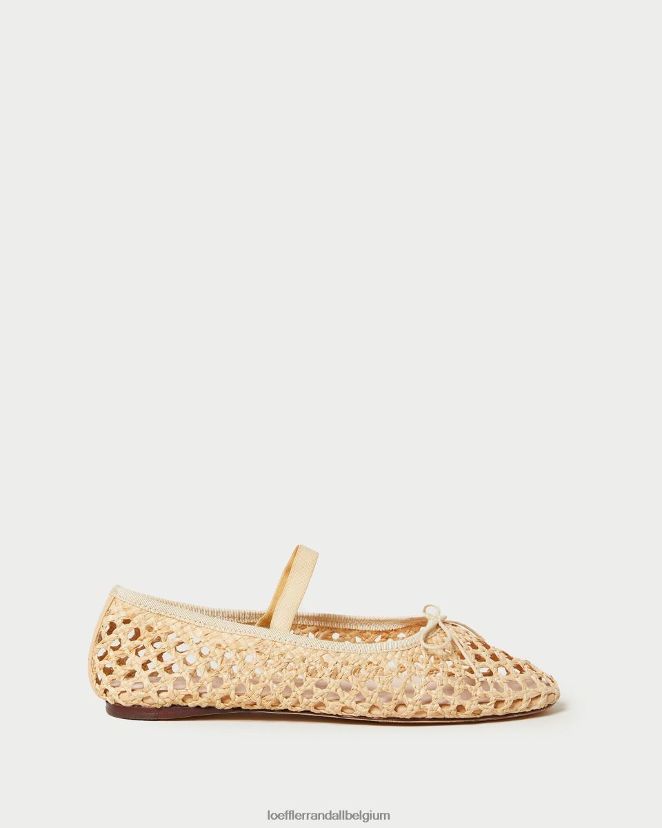 chaussures Loeffler Randall ballerines Léonie crochet naturel femmes 04V42L308