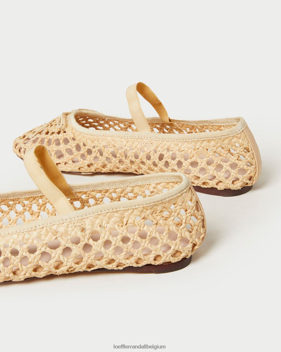 chaussures Loeffler Randall ballerines Léonie crochet naturel femmes 04V42L308