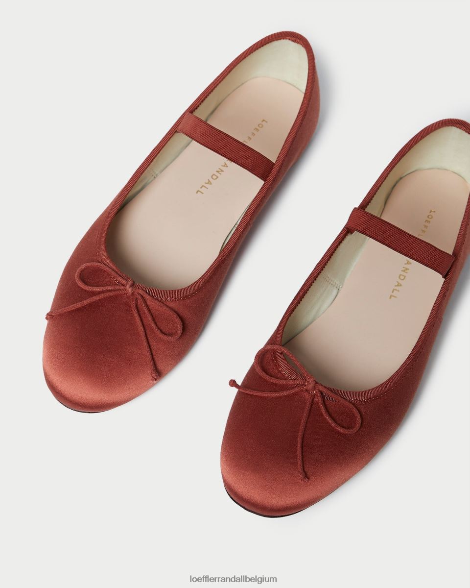 chaussures Loeffler Randall ballerines Léonie terre cuite femmes 04V42L310