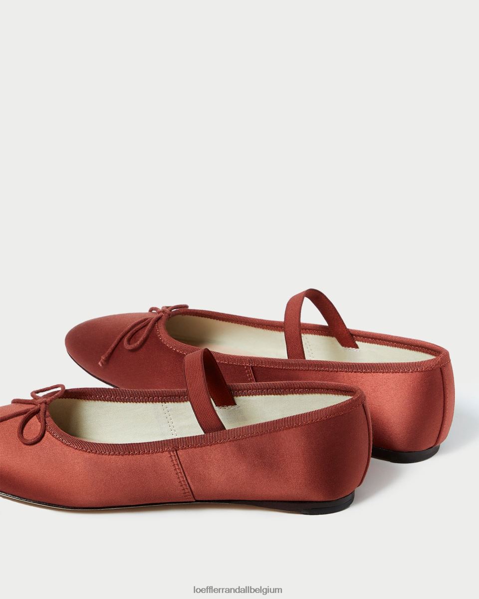 chaussures Loeffler Randall ballerines Léonie terre cuite femmes 04V42L310