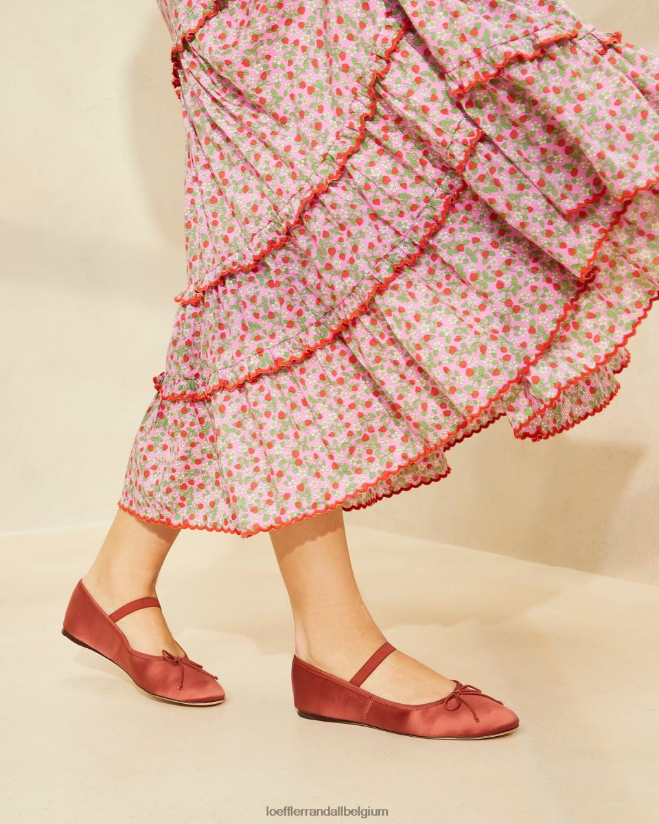 chaussures Loeffler Randall ballerines Léonie terre cuite femmes 04V42L310