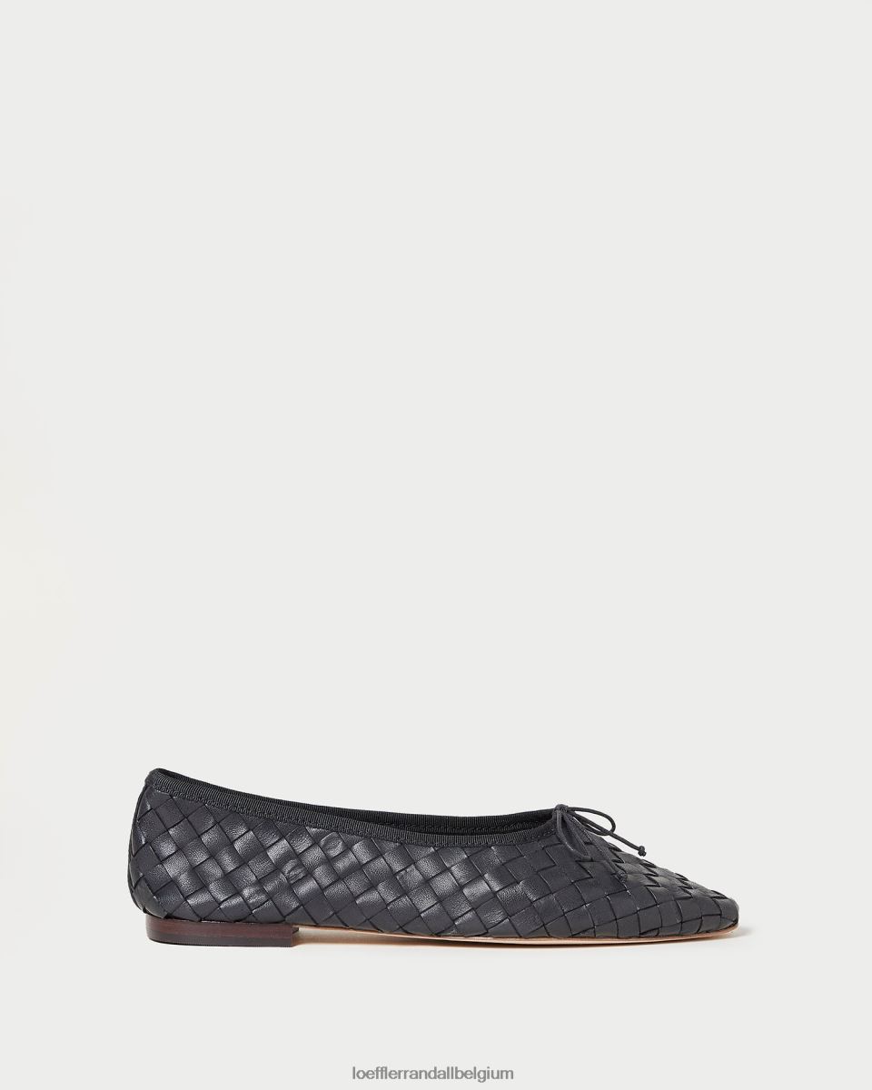 chaussures Loeffler Randall ballerines tissées landry noir femmes 04V42L306