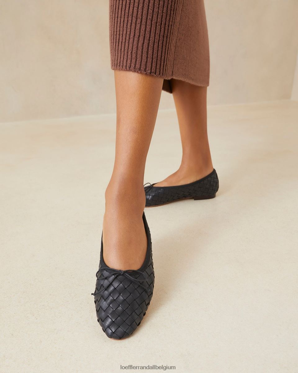 chaussures Loeffler Randall ballerines tissées landry noir femmes 04V42L306