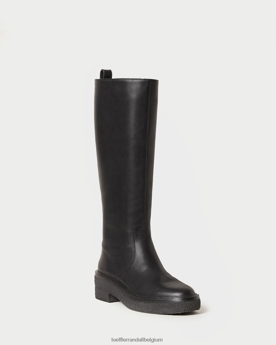 chaussures Loeffler Randall botte haute Collins noir femmes 04V42L281