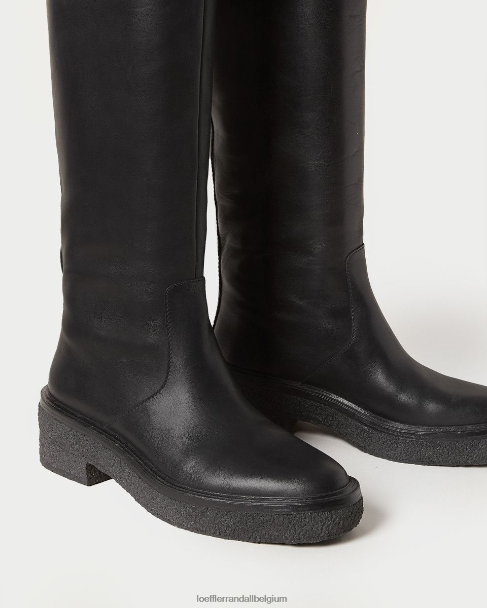 chaussures Loeffler Randall botte haute Collins noir femmes 04V42L281