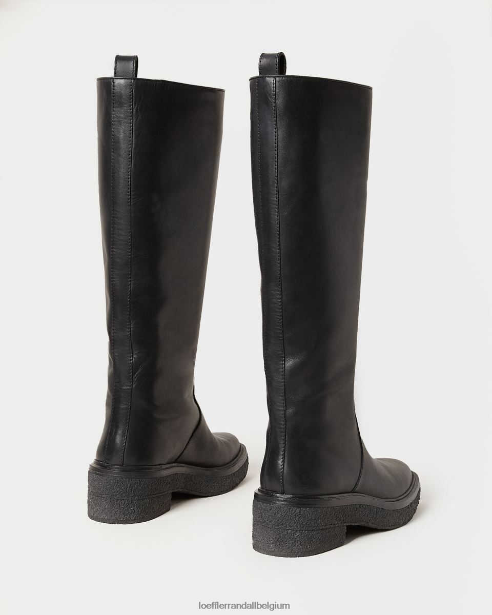 chaussures Loeffler Randall botte haute Collins noir femmes 04V42L281