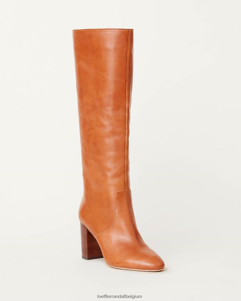 chaussures Loeffler Randall botte haute dorée Cognac femmes 04V42L268