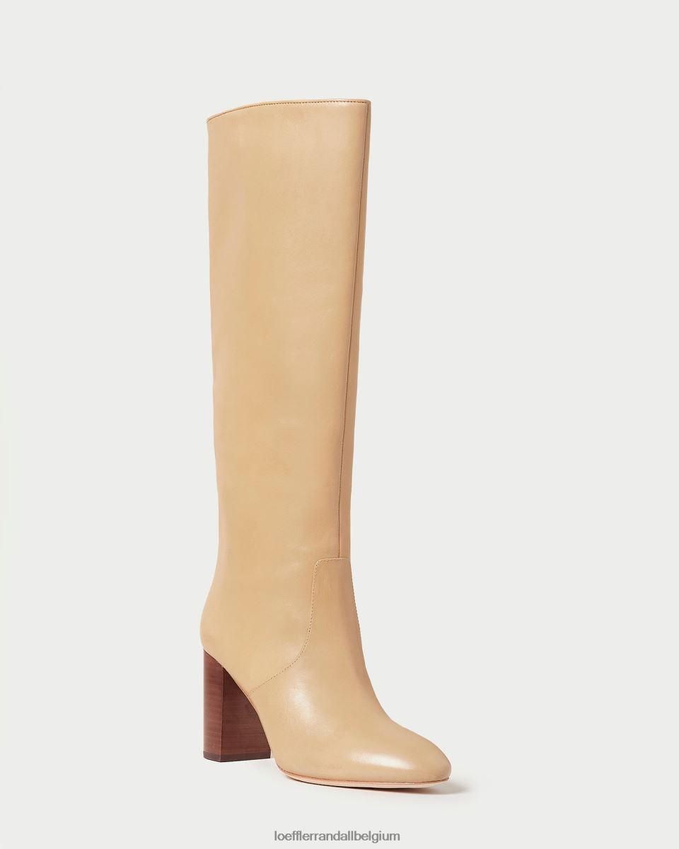 chaussures Loeffler Randall botte haute dorée kaki femmes 04V42L288