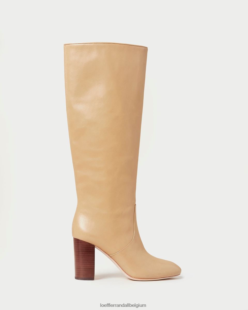 chaussures Loeffler Randall botte haute dorée kaki femmes 04V42L288