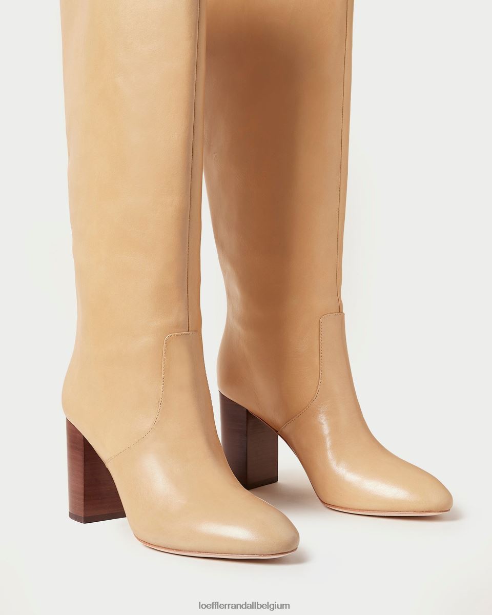 chaussures Loeffler Randall botte haute dorée kaki femmes 04V42L288