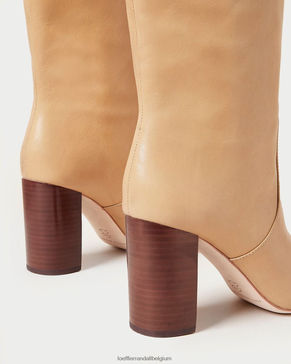 chaussures Loeffler Randall botte haute dorée kaki femmes 04V42L288