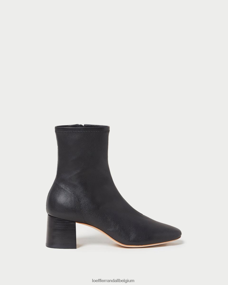 chaussures Loeffler Randall bottine stretch à talon mi-haut alec noir femmes 04V42L284
