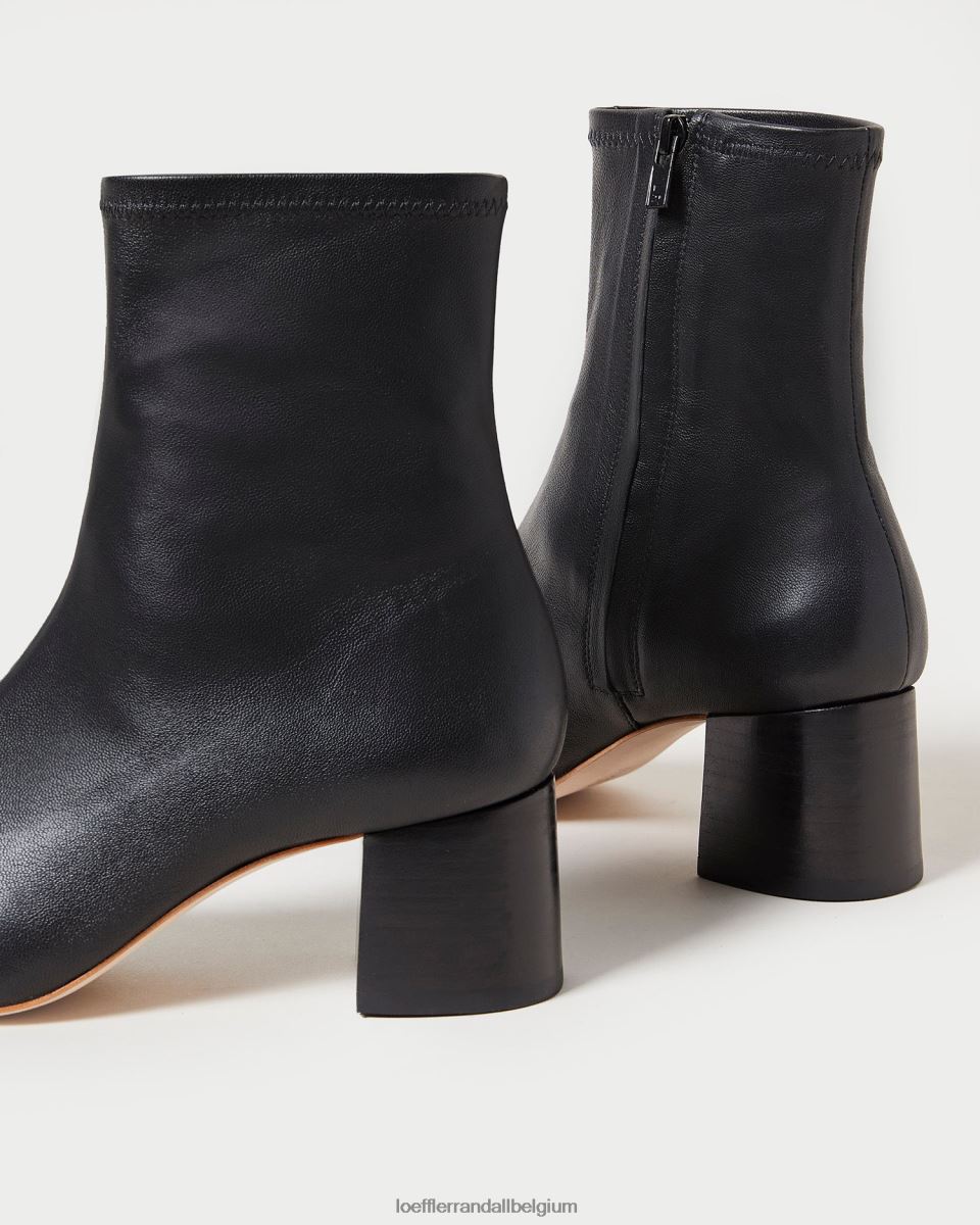chaussures Loeffler Randall bottine stretch à talon mi-haut alec noir femmes 04V42L284