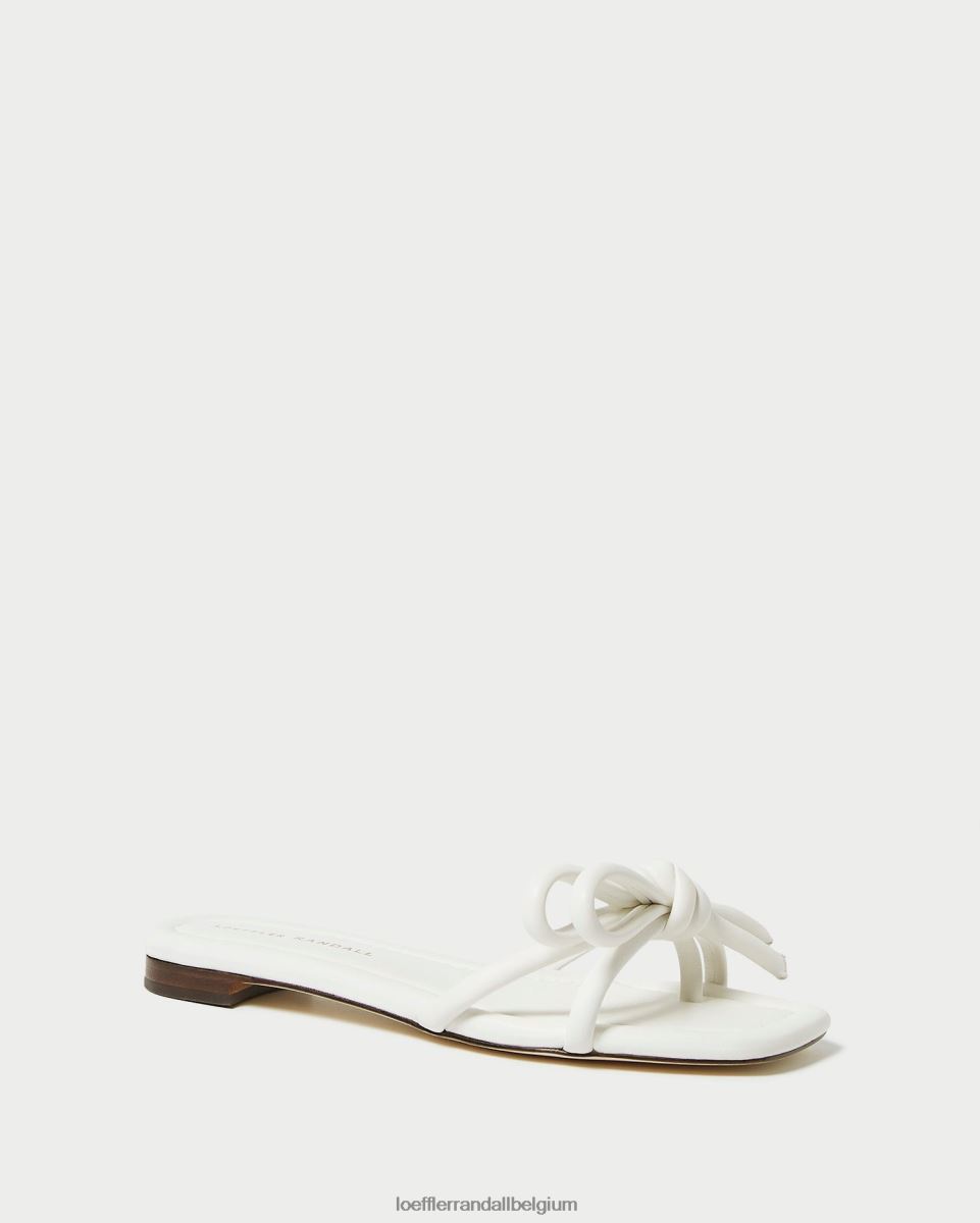 chaussures Loeffler Randall sandale à nœud hadley blanc femmes 04V42L123
