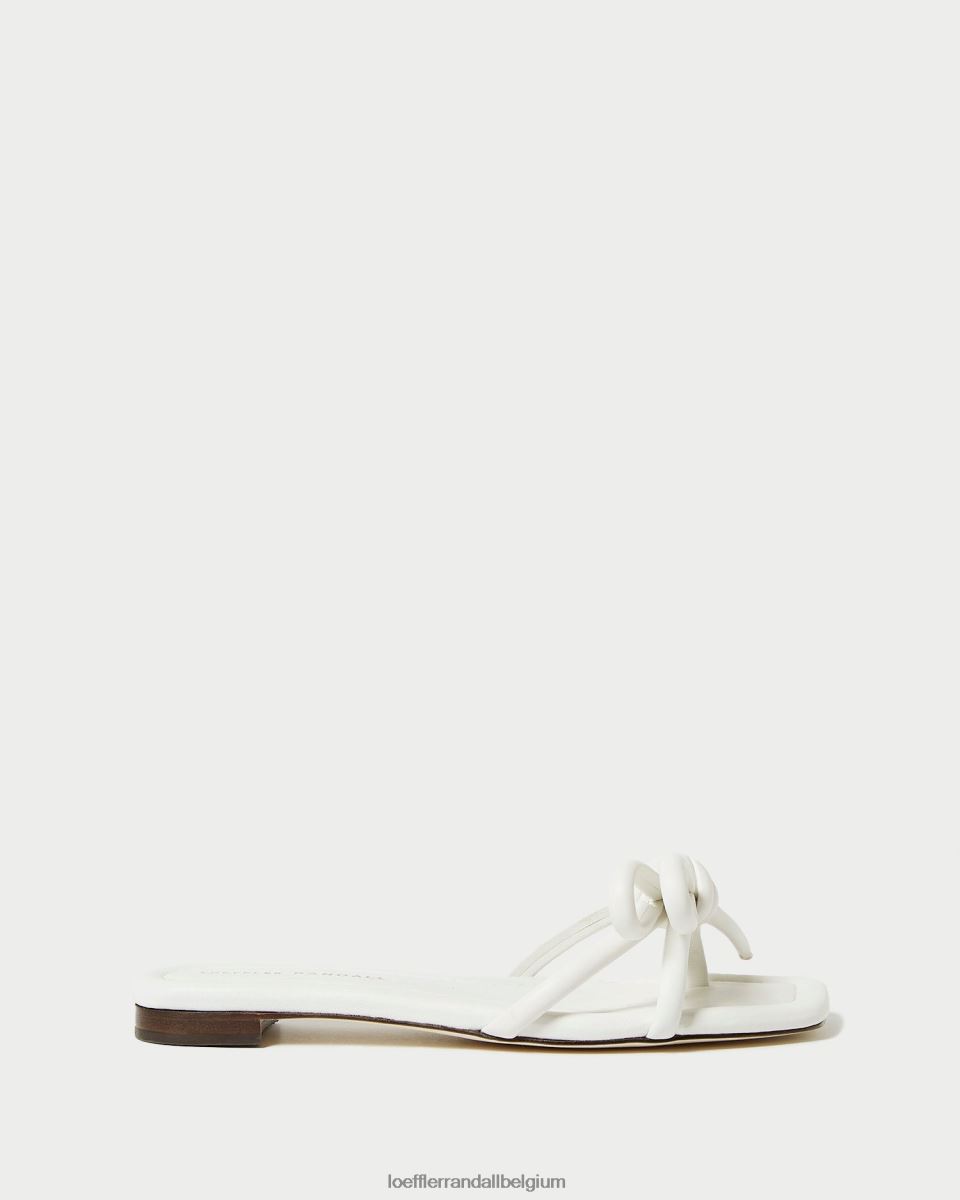 chaussures Loeffler Randall sandale à nœud hadley blanc femmes 04V42L123
