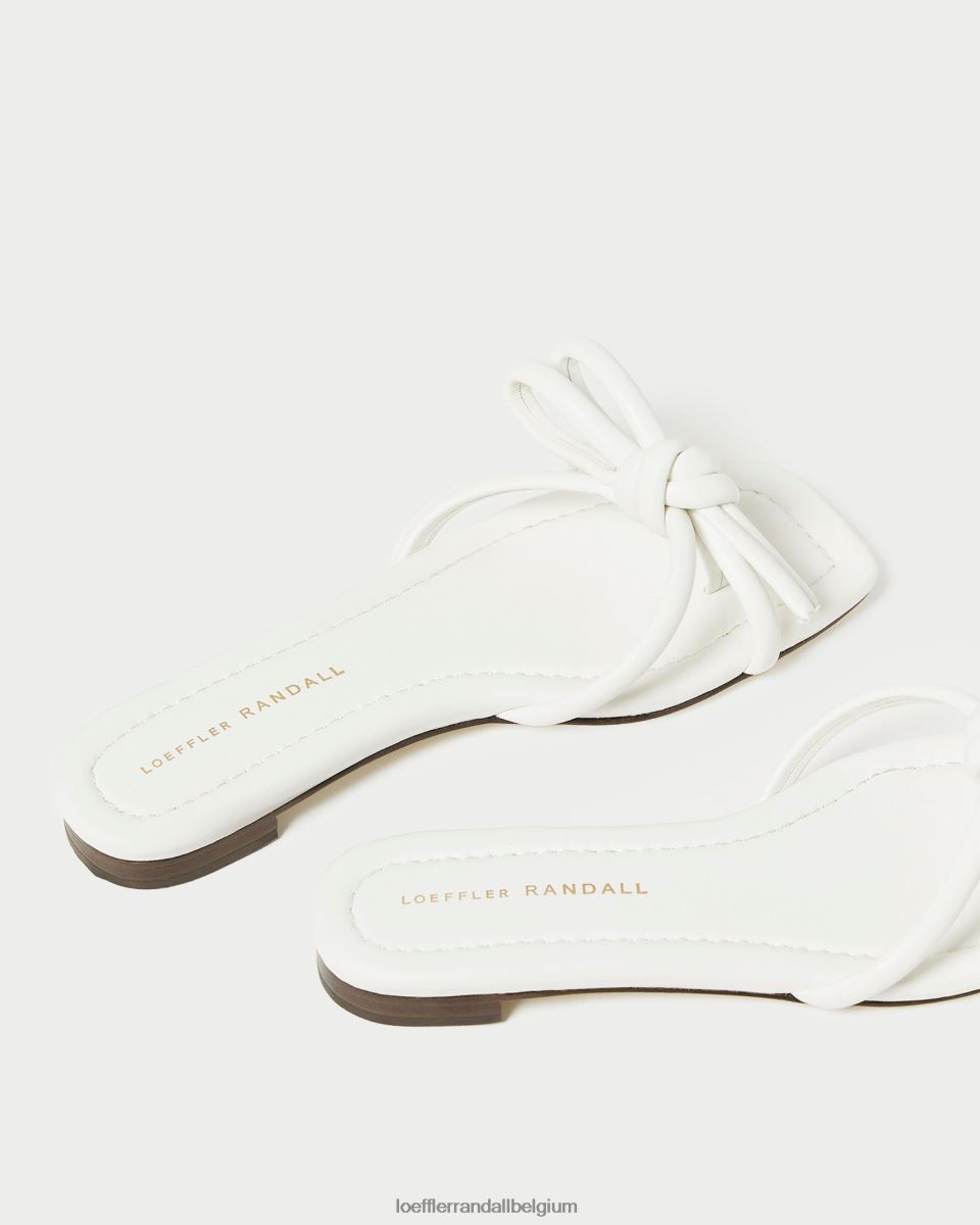 chaussures Loeffler Randall sandale à nœud hadley blanc femmes 04V42L123