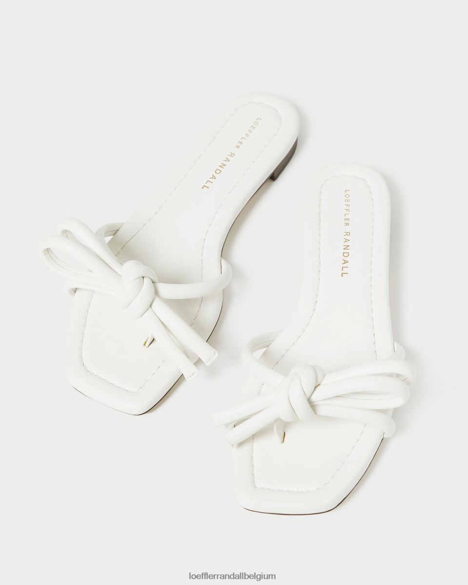 chaussures Loeffler Randall sandale à nœud hadley blanc femmes 04V42L123