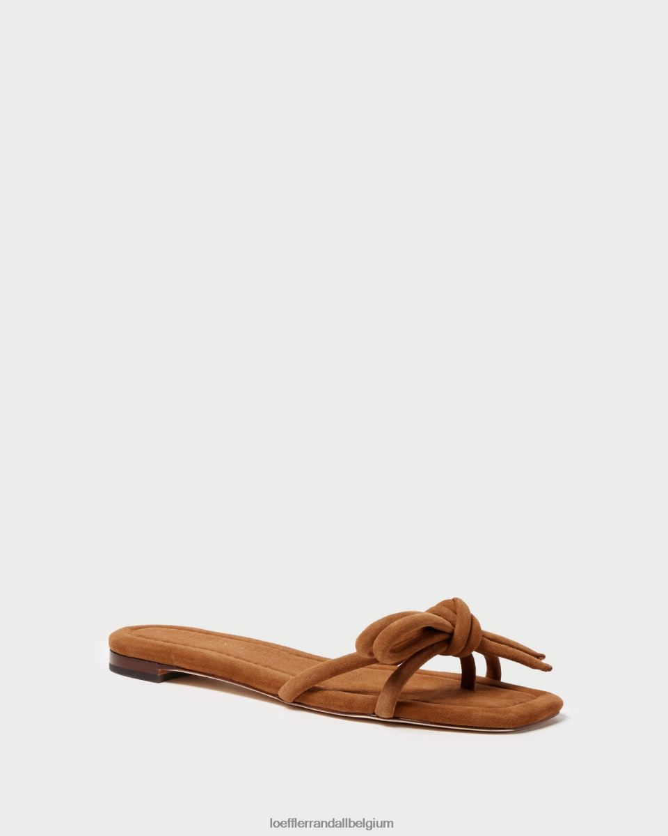 chaussures Loeffler Randall sandale à nœud hadley cacao femmes 04V42L105